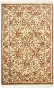 Ковер SAFAVIEH, 153 x 214 см, Royal Kerman Collection, Ivory & Ivory, ручной работы из традиционной шерсти, идеально подходит для помещений с высокой проходимостью в гостиной, спальне (RK11B)