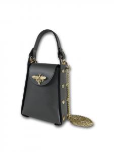 Кожаная сумка через плечо Toscanto серая, примерно 13 см Toscanto