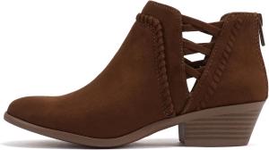 Женские ботильоны Soda Sincere с низким каблуком и эластичными перекрестными ремешками (доступна широкая посадка), Cog Imsu