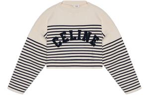 Женский свитер CELINE, белый/черный