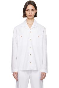 Белая хлопковая верхняя рубашка CDLP
