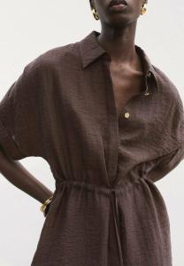 Блуза Mango Button-down blouse, Brown