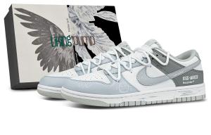 Nike Износостойкие лоу-топы [Custom Sneakers] Dunk Kiss Maker Misty Island Ice Blue Box Edition Unisex Ice Blue