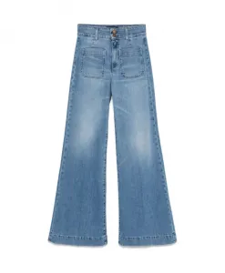 Синие джинсы с пуговицами спереди Seafarer, синий