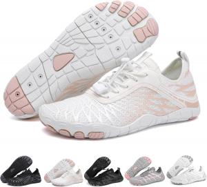 Походные ботинки для босых ног для женщин и мужчин, нескользящие, с широким носком, для воды, унисекс, быстросохнущие, с нулевым перепадом высоты подошвы, аква-носки, дышащая обувь для походов и ходьбы, спортивная обувь для женщин и мужчин Zasqiz, B White