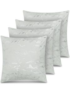 Aspero Комплект из 4 наволочек с мраморным рисунком, 60x60 см, цвет Carrara, серебристый