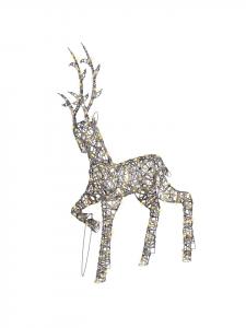 Beliani Светодиодная декоративная лампа HUSAVIK серебристого цвета - (Ш) 108 x (В) 140 x (Д) 20 см