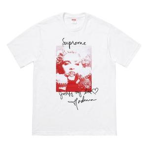 Футболка fw18 madonna tee white printing short sleeve Supreme, белый