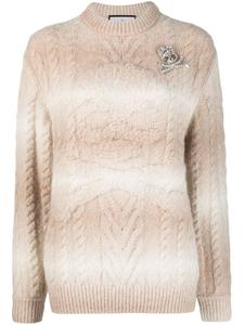 Philipp Plein джемпер Skull&Bones в полоску, белый