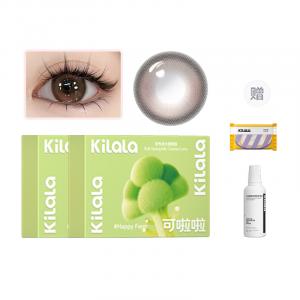 Контактные линзы Happy Farm Collection, одноразовые, на полгода, 1 шт *2, двойная упаковка + раствор для ухода Kilala, 14.2-deeply in love beet-fresh look sweetheart