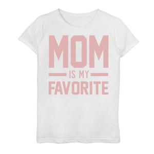 Девочки 7–16 лет — моя любимая футболка с ярким розовым рисунком «Мама» Unbranded, белый