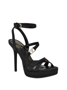 Босоножки Levinna на атласной платформе с ремешками Guess Factory, черный