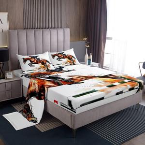 Erosebridal Комплект постельного белья Horse Racing с ретро принтом скачек и ковбоями для детей и взрослых, Brown Black