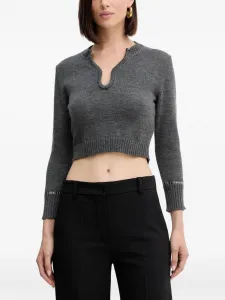 Декорированный свитер Simona Corsellini, серый