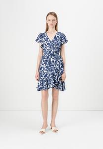 Платье VILA VINOKA WRAP DRESS, Birch/Vintage Indigo/Beige