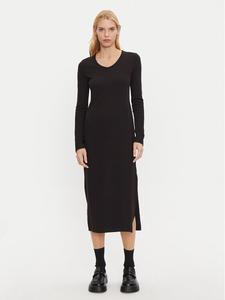 Трикотажное платье приталенного кроя Calvin Klein Jeans, черный