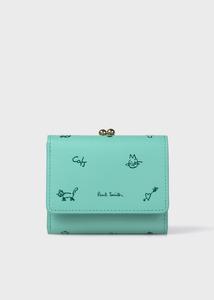 Кошелек Colordoodle с трехсекционной застежкой Paul Smith, цвет Mint Green