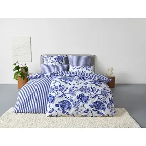 Двустороннее постельное белье andas «NORDBY», хлопковое постельное белье, скандинавский дизайн, размер от 135х200 см, цвет blau