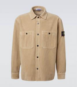 Хлопковая вельветовая рубашка-кимоно Compass Stone Island, Biscuit