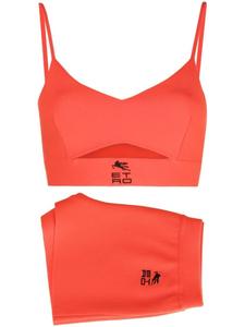 ETRO трикотажный комплект из топа и шортов, красный