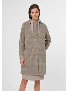 MADELEINE Длинный пиджак-рубашка с клетчатым узором платинового цвета