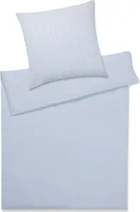 Элегантный комплект постельного белья из сирсакера Chelsea 7013, размер 40х80 см, 155х220 см, цвет светло-голубой Elegante