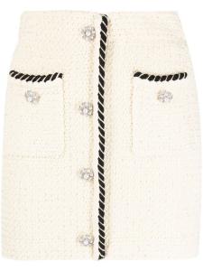 Self-Portrait трикотажная юбка, нейтральный цвет