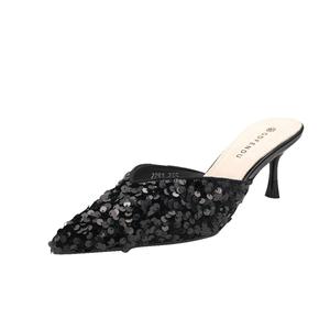 Женские сандалии с закрытым носком, устойчивые к истиранию и скольжению GUDIANFENGDU, Black