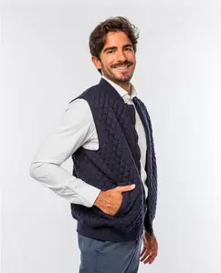 Мужской жилет темно-синего цвета Wickett Jones