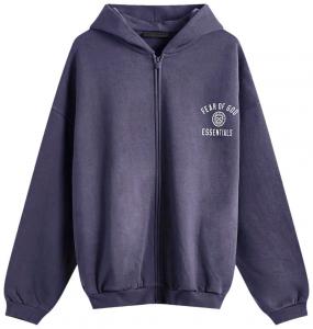 Худи Fear of God Essentials Heavy Fleece Full Zip Hoodie 'Marine Blue', синий