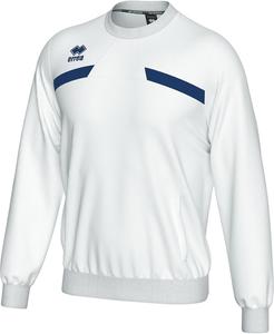 Мужская спортивная толстовка ERREA MATT, на флисовой подкладке, с боковыми карманами, круглым вырезом, белый/темно-синий