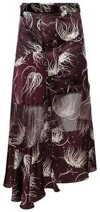 Юбка Sacai Dot Flower Print Skirt 'Bordeaux', красный