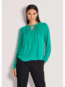 MADELEINE Элегантная блузка с V-образным вырезом цвета бензина