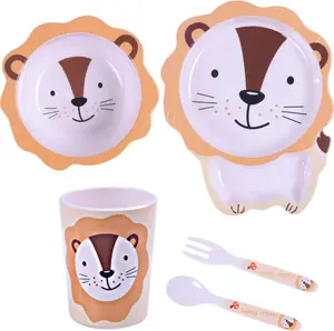 Набор посуды+чашка+столовые приборы 5 эл. Леве / Бочиоланд Bocioland