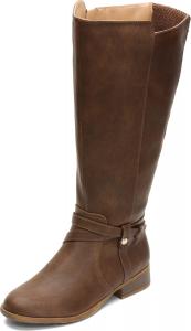Женские сапоги LifeStride Xtrovert с высокой голенью, Dark Tan Wide Calf