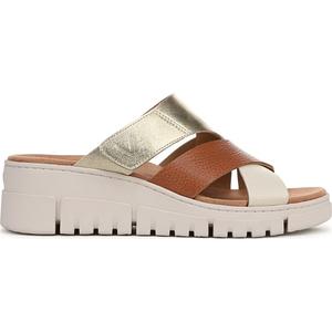 Босоножки на танкетке Uptown sunset от Vionic, tan / gold leather