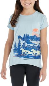 Футболка с короткими рукавами и принтом Carhartt для девочек, Angel Falls Blue