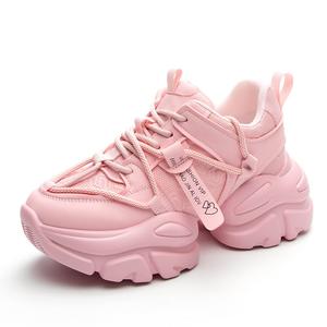 Кроссовки Shoe cabinet floral language Chunky Sneakers Women's Low-top, розовый