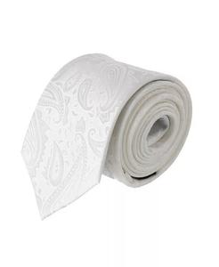 Шелковый галстук Ban bury Tone on Tone с узором пейсли TRAFALGAR, белый