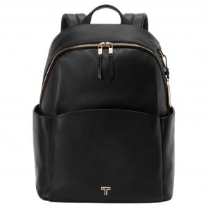 TUMI Рюкзак Voyageur Leather Backpack Large Unisex Light Black Gold