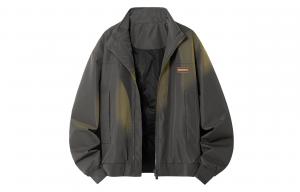 Пуховик Unisex Stand Collar с флисовой подкладкой WARRIOR, wolf серый[free diy badge]