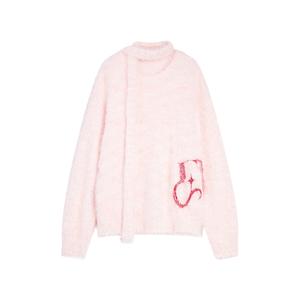ELLE Свитер Women's Pink Crew Neck Moderate Others