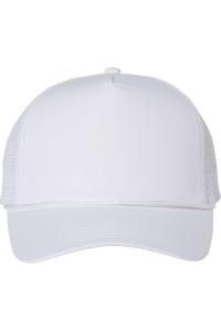 Кепка дальнобойщика Valucap с пятью панелями и сетчатой ​​спинкой, белый