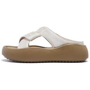 AGSDON Тапочки-слайды женские бежево-абрикосовые