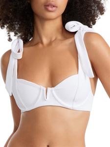 Beach Riot женский бикини-топ Blair Tie Shoulder, белый