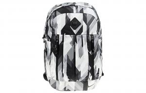 Nike Полиэстеровый нейлоновый рюкзак унисекс черно-белый