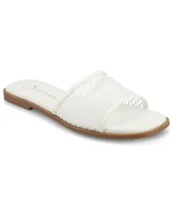 Женские сандалии Breckley Mesh Slide Flat Journee Collection, белый