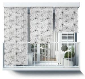 Рулонные шторы Tulup Blätter in Grautönen, 100x290x1 см, многоцветный