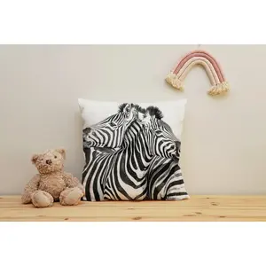 Подушка для декора queence Zebras с ультравысоким качеством печати, без запаха, 40x40 см Queence, белый