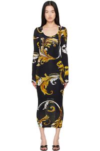 Платье миди Outline Barocco Versace Jeans Couture, мультиколор